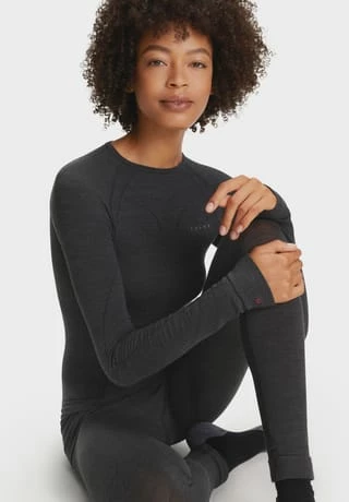 Funktions-Shirt, hoher Merinowolle-Anteil, uni, für Damen FALKE Funktions-Shirt, Hoher Merinowolle-Anteil, Uni, Für Damen 3000 BLACK -Sloggi Shop unnamed file 1073