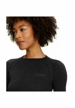 FALKE Funktions-Shirt, Hoher Merinowolle-Anteil, Uni, Für Damen 3000 BLACK 8 FALKE Funktions-Shirt, Hoher Merinowolle-Anteil, Uni, Für Damen 3000 BLACK -Sloggi Shop unnamed file 1077