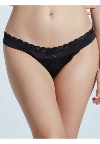 LASCANA Damen String Black 2 LASCANA Damen String Black – Bild 2