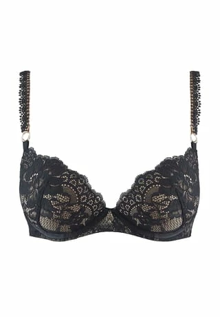 Aubade Damen Push-Up-BH Night Bird Black Queen 1 Aubade Damen Push-Up-BH Night Bird Black Queen