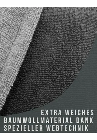 Normani® Unisex Baumwoll-Bademantel Rob Schwarz/ Grau 4 Normani® Unisex Baumwoll-Bademantel Rob Schwarz/ Grau – Bild 4