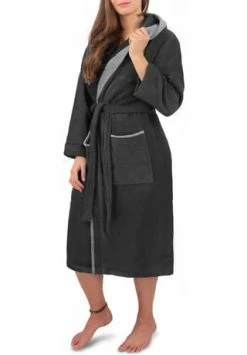 Normani® Unisex Baumwoll-Bademantel Rob Schwarz/ Grau 13 Normani® Unisex Baumwoll-Bademantel Rob Schwarz/ Grau -Sloggi Shop unnamed file 1644
