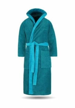 Normani® Bademantel Two-Tone Petrol/ Türkis