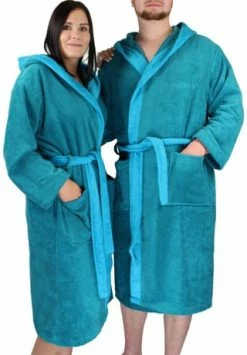 Normani® Bademantel Two-Tone Petrol/ Türkis -Sloggi Shop unnamed file 1656