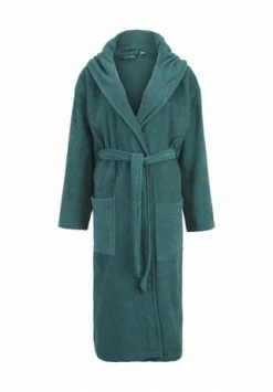 EGERIA® Bademantel "Conny", Aufgesetzte Taschen, Kapuze, Für Damen 467 NIGHT GREEN