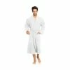 VOSSEN® Bademantel Unisex Kimono Wellington-L Weiß - 030 Weiß