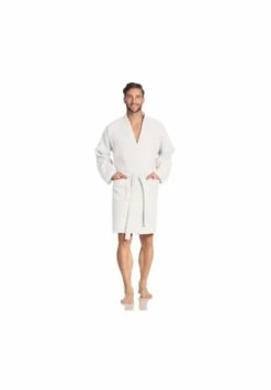 VOSSEN® Bademantel Unisex Kurzmantel Rom Weiß - 030 Weiß