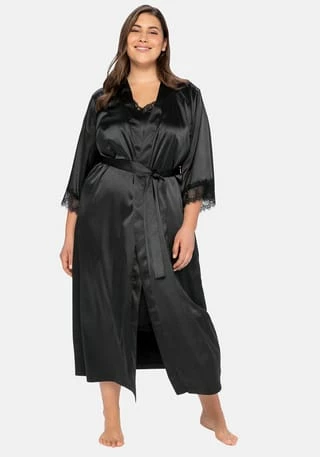 Morgenmantel Sheego Morgenmantel Schwarz -Sloggi Shop unnamed file 1731