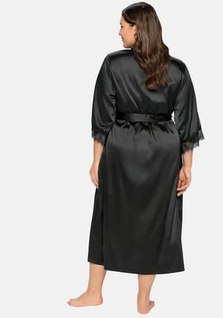 Morgenmantel Sheego Morgenmantel Schwarz -Sloggi Shop unnamed file 1732