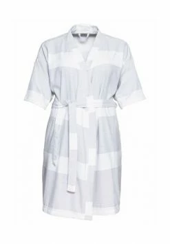 Sheego Bademantel Grau Gestreift