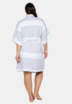 Sheego Bademantel Grau Gestreift 2 Sheego Bademantel Grau Gestreift -Sloggi Shop unnamed file 1741