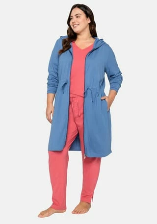 Morgenmantel Sheego Morgenmantel Jeansblau -Sloggi Shop unnamed file 1744
