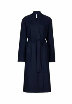 TAUBERT Bademantel Kimono Soft Piqué - 120 Cm Lang Thalasso Navy