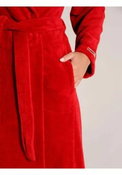 TAUBERT Damen Bademantel Mit Schalkragen, Länge 130cm Bamboo Rosso -Sloggi Shop unnamed file 1784