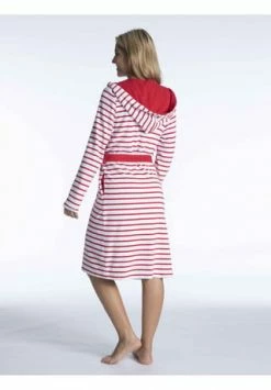 TAUBERT Damen Kurz-Bademantel Mit Kapuze Aus Feinfrottier, Länge 100cm Yacht Red-White 2 TAUBERT Damen Kurz-Bademantel Mit Kapuze Aus Feinfrottier, Länge 100cm Yacht Red-White -Sloggi Shop unnamed file 1798