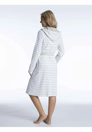 Damen Kurz-Bademantel mit Kapuze aus Feinfrottier, Länge 100cm Yacht TAUBERT Damen Kurz-Bademantel Mit Kapuze Aus Feinfrottier, Länge 100cm Yacht Grey-White -Sloggi Shop unnamed file 1801