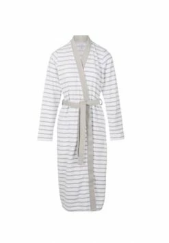 TAUBERT Damen Kimono Aus Feinfrottier, Länge 120cm Yacht Grey-White