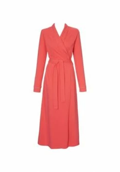 TAUBERT Damen Reise-Bademantel Mit Schalkragen Cruise Coral