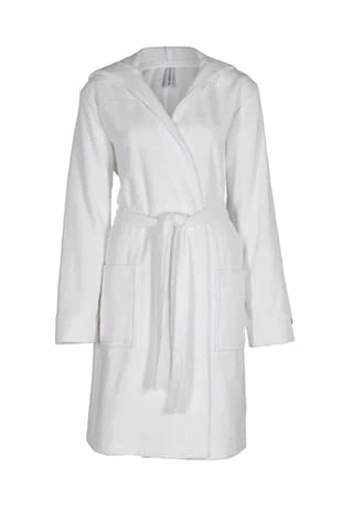 TAUBERT Frottee Bademantel Mit Kapuze - 100 Cm Lang Senses Weiß 1 TAUBERT Frottee Bademantel Mit Kapuze - 100 Cm Lang Senses Weiß