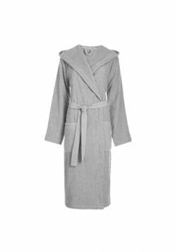 Marc O'Polo Home Bademantel Melange Grau/ Weiß