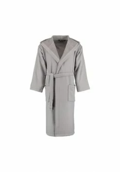 RHOMTUFT® Bademantel Unisex Kapuze Face & Body Kiesel - 85 Grau