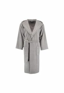 RHOMTUFT® Bademantel Unisex Kapuze Baronesse Kiesel - 85 Grau
