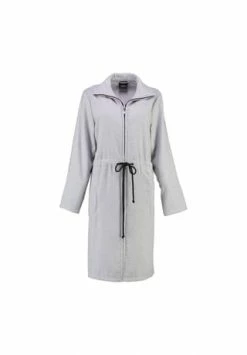 Cawö Bademantel Damen Reißverschluss Denim 5306 Graphit - 76 Grau