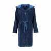 Cawö Bademantel Damen Kurzmantel Mit Kapuze 822 Nachtblau - 11 Blau