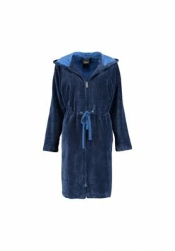 Cawö Bademantel Damen Kurzmantel Mit Kapuze 822 Nachtblau - 11 Blau