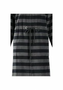 Cawö Bademantel Damen Kurzmantel Mit Reißverschluss Und Kapuze Streifen 2112 Schwarz - 97 Schwarz -Sloggi Shop unnamed file 2121
