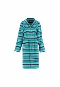 Cawö Bademantel Damen Kurzmantel Mit Reißverschluss Reißverschluss 2216 Aqua - 44 Blau