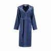 Cawö Bademantel Damen Kapuze 825 Blau - 11 Blau