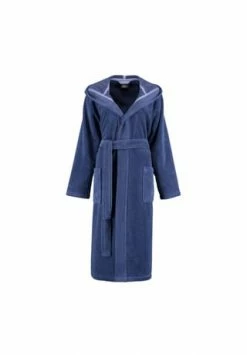 Cawö Bademantel Damen Kapuze 825 Blau - 11 Blau