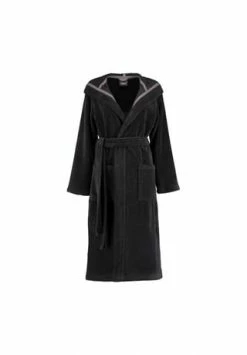 Cawö Bademantel Damen Kapuze 825 Lava - 97 Schwarz