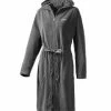 JOOP! Bademantel Damen Kapuze Active Anthrazit - 77 Grau