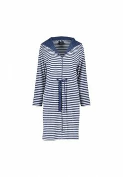 Cawö Bademantel Damen Kurzmantel Mit Kapuze Campus 834 Nachtblau - 16 Blau