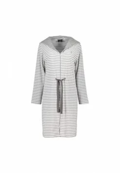 Cawö Bademantel Damen Kurzmantel Mit Kapuze Campus 834 Platin - 76 Grau