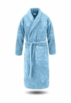 Normani® Unisex Baumwoll-Bademantel 450 G/m² Flee Hellblau