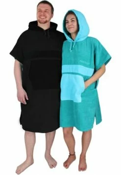 Normani® Bademantel Surfer Poncho Schwarz -Sloggi Shop unnamed file 2235