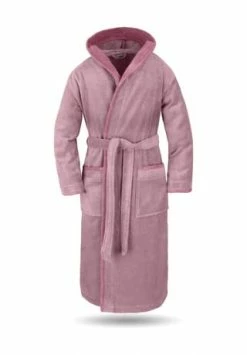 Normani® Unisex Baumwoll-Bademantel Rob Rosa/ Hellrosa