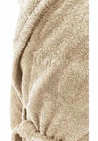 Normani® Unisex Baumwoll-Bademantel 450 G/m² Flee Beige 5 Normani® Unisex Baumwoll-Bademantel 450 G/m² Flee Beige – Bild 5