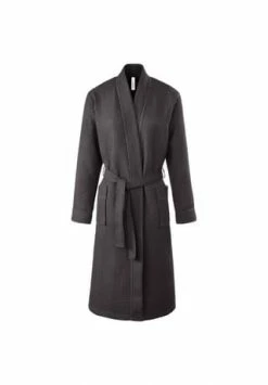 TAUBERT Damen Piquée Bademantel Länge 120cm Thalasso Anthra