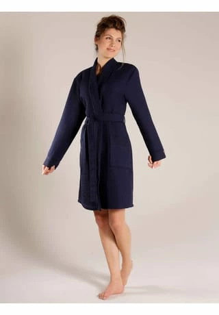 TAUBERT Damen Kurz-Kimono Länge 100cm Navy 2 TAUBERT Damen Kurz-Kimono Länge 100cm Navy – Bild 2
