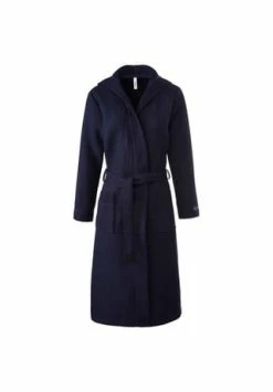 Sloggi Shop 3 TAUBERT Damen Piquée Bademantel Mit Kapuze Länge 120cm Navy