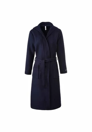 TAUBERT Damen Piquée Bademantel Mit Kapuze Länge 120cm Navy 1 TAUBERT Damen Piquée Bademantel Mit Kapuze Länge 120cm Navy