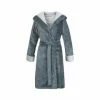 ESPRIT Bademantel Damen Kapuze Cosy Grey - 003 Grau