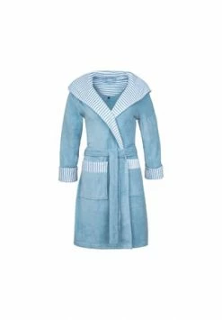 ESPRIT Bademantel Damen Kapuze Day Sky Blue - 447 Blau