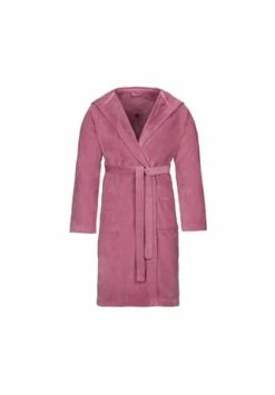 VOSSEN® Bademantel Unisex Kurzmantel Mit Kapuze Texas Blackberry - 3505 Lila
