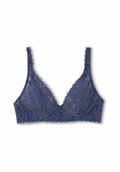 CALIDA Damen Spitzen-BH Ohne Bügel Natural Comfort Cobalt Blue