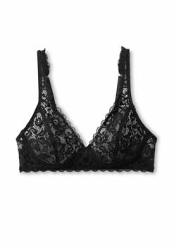 CALIDA Damen Spitzen-BH Ohne Bügel Natural Comfort Schwarz